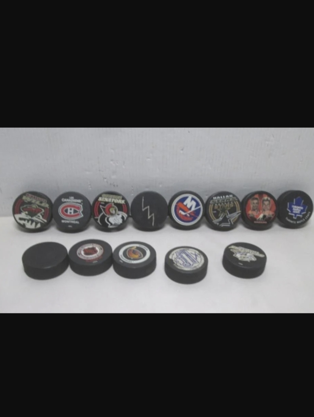 Collectible Hockey Pucks – Including NHL Game Puck, McDs, Amesbury